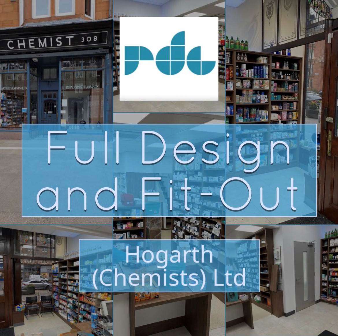 community pharmacy design and fit-out by Retail Design Consultants for Hogarth Chemist.